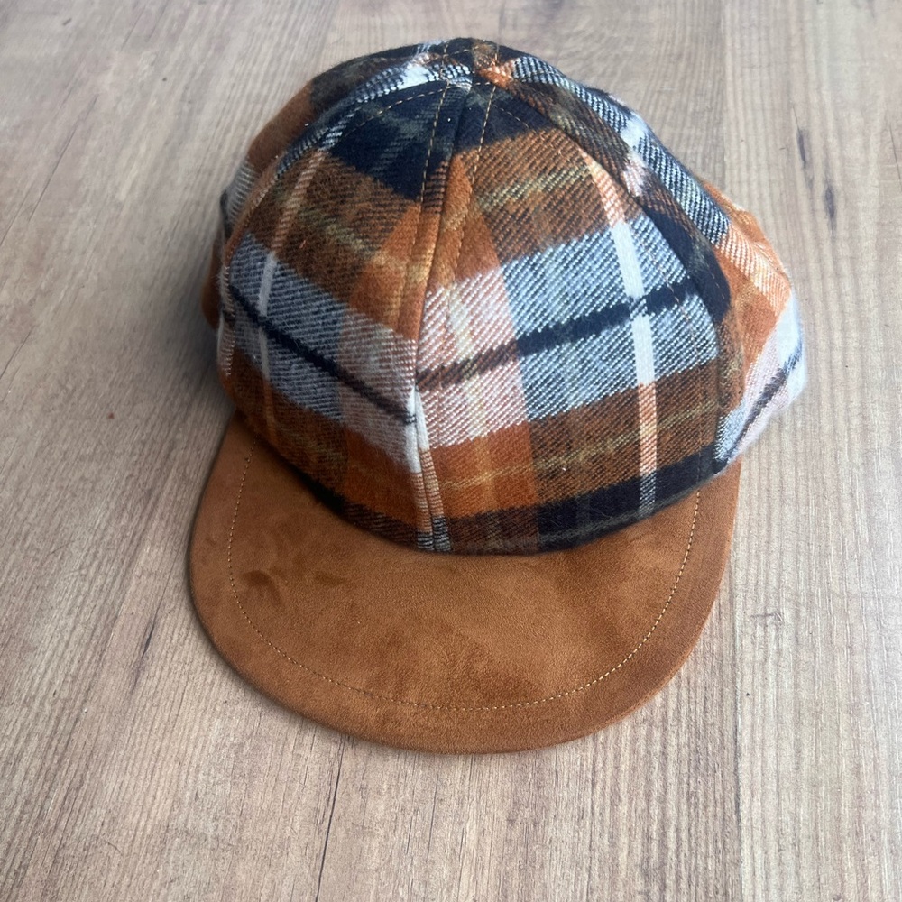 GEORGE HATS Plaid Suede Brim Cap child size 2-4 years